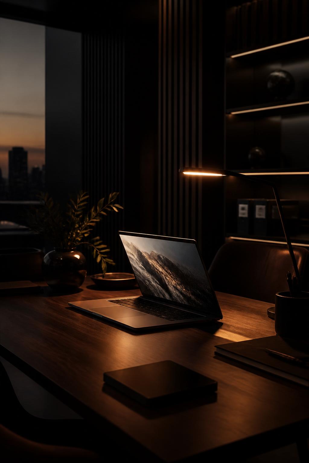 Lighthaus AI workspace at dusk
