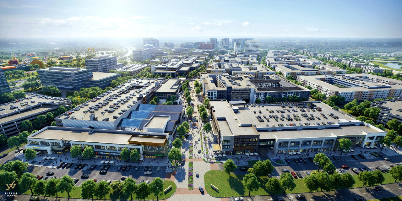 Fields West mixed-use development rendering