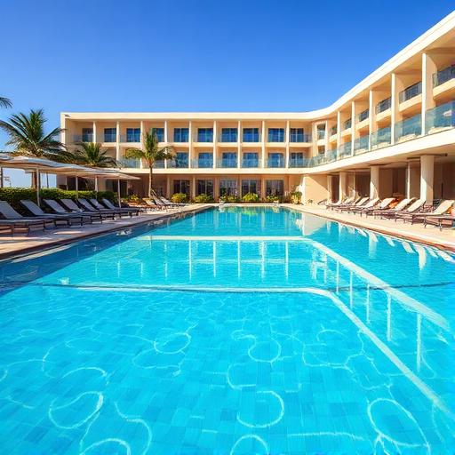 Backyard swimming pool at a North Texas home on a summer afternoon
